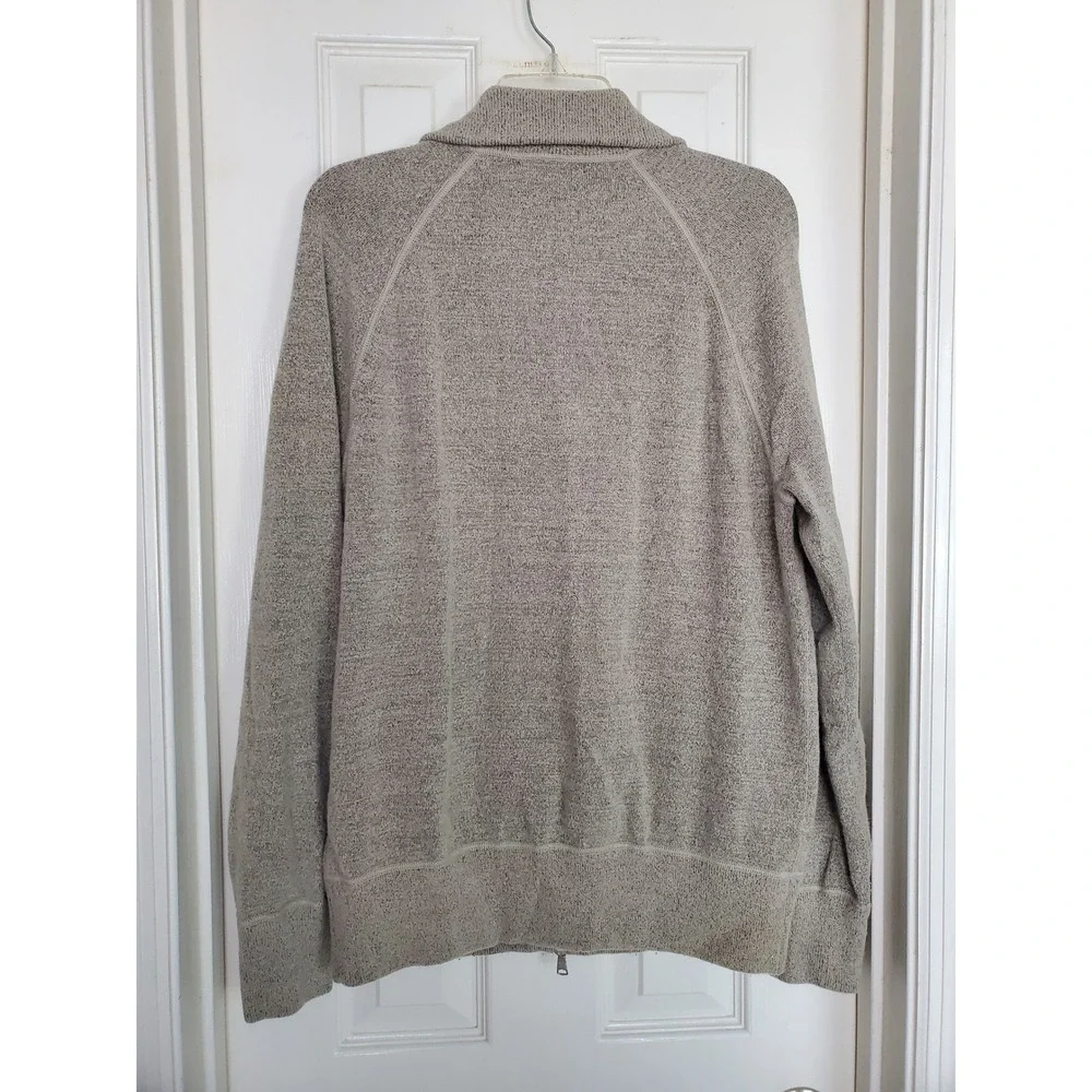 Banana‎ Republic Wool Alpaca Blend Full Zip Sweater Gray Mock Neck Large